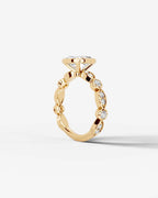 2 Carat Lab Grown Cushion Cut Bezel Set Diamond Ring