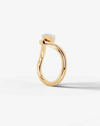 2 Carat Lab Grown Marquise Cut Diamond Curved V-Prong Ring