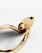 2 Carat Lab Grown Marquise Cut Diamond Curved V-Prong Ring