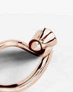 2 Carat Lab Grown Oval Cut Diamond Curved Basket Ring