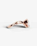2 Carat Lab Grown Oval Cut Diamond Curved Basket Ring