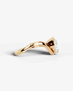 2 Carat Lab Grown Oval Cut Diamond Curved Basket Ring