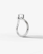 2 Carat Lab Grown Pear Cut Diamond Curved Bypass Ring