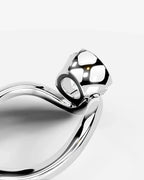 2 Carat Lab Grown Round Cut Diamond Sculptural Curved Ring
