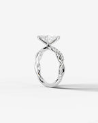 2 Carat Lab Grown Marquise Diamond Twisted Pavé Band Ring