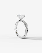 2 Carat Lab Grown Oval Cut Diamond Twist Engagement Ring