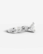 2 Carat Lab Grown Oval Cut Diamond Twist Engagement Ring