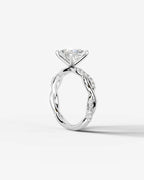 2 Carat Lab Grown Princess Cut Diamond Infinity Twist Ring