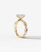 2 Carat Lab Grown Princess Cut Diamond Infinity Twist Ring