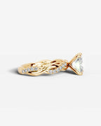 2 Carat Lab Grown Princess Cut Diamond Infinity Twist Ring