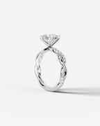 2 Carat Lab Grown Round Cut Diamond Twist Engagement Ring