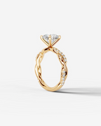 2 Carat Lab Grown Round Cut Diamond Twist Engagement Ring