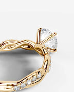 2 Carat Lab Grown Round Cut Diamond Twist Engagement Ring