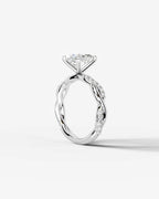 2 Carat Lab Grown Princess Cut Diamond Twist Engagement Ring