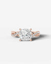 2 Carat Lab Grown Princess Cut Diamond Twist Engagement Ring