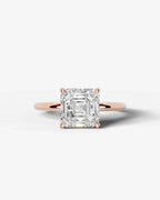 2 Carat Lab Grown Asscher Cut Diamond Pavé Basket Ring