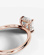2 Carat Lab Grown Asscher Cut Diamond Pavé Basket Ring