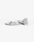2 Carat Lab Grown Asscher Cut Diamond Pavé Basket Ring