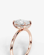 2 Carat Lab Grown Radiant Cut Diamond Pavé Basket Ring
