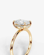 2 Carat Lab Grown Radiant Cut Diamond Pavé Basket Ring