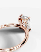 2 Carat Lab Grown Radiant Cut Diamond Pavé Basket Ring