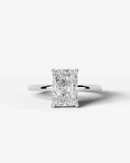 2 Carat Lab Grown Elongated Radiant Diamond Pavé Basket Ring