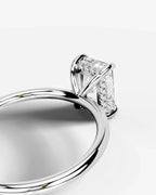 2 Carat Lab Grown Elongated Radiant Diamond Pavé Basket Ring