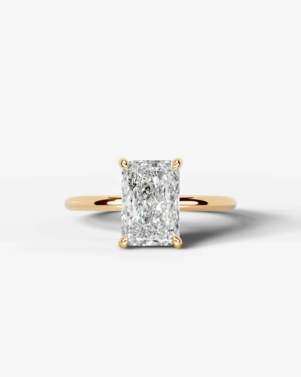 2 Carat Lab Grown Radiant Cut Diamond Pavé Basket Ring