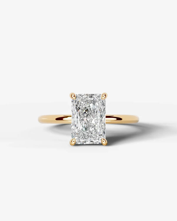 2 Carat Lab Grown Radiant Cut Diamond Pavé Basket Ring