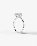 2 Carat Lab Grown Diamond Emerald Cut Solitaire Engagement Ring