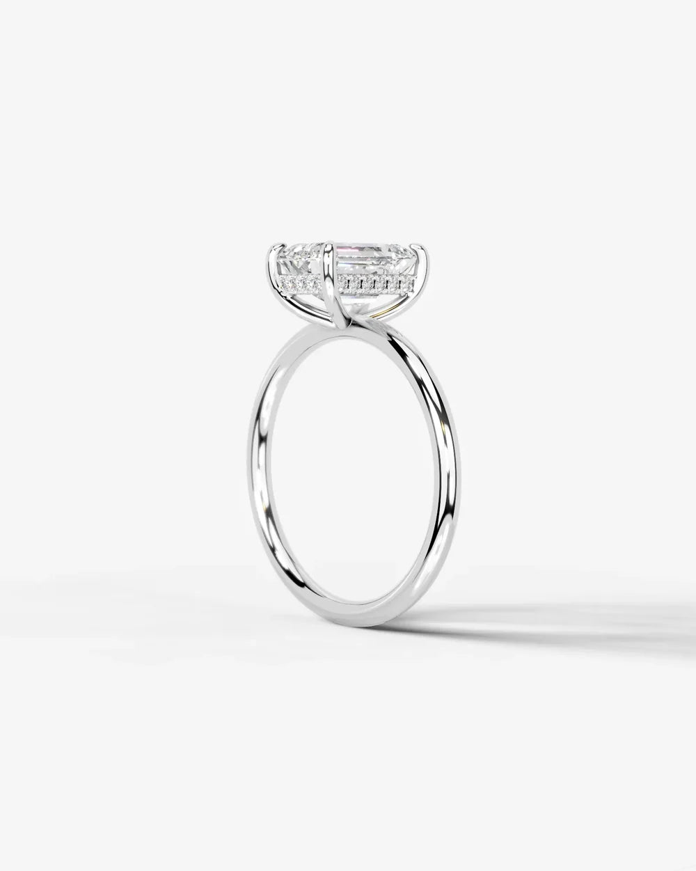2 Carat Lab Grown Diamond Emerald Cut Solitaire Engagement Ring