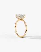 2 Carat Lab Grown Diamond Emerald Cut Solitaire Engagement Ring