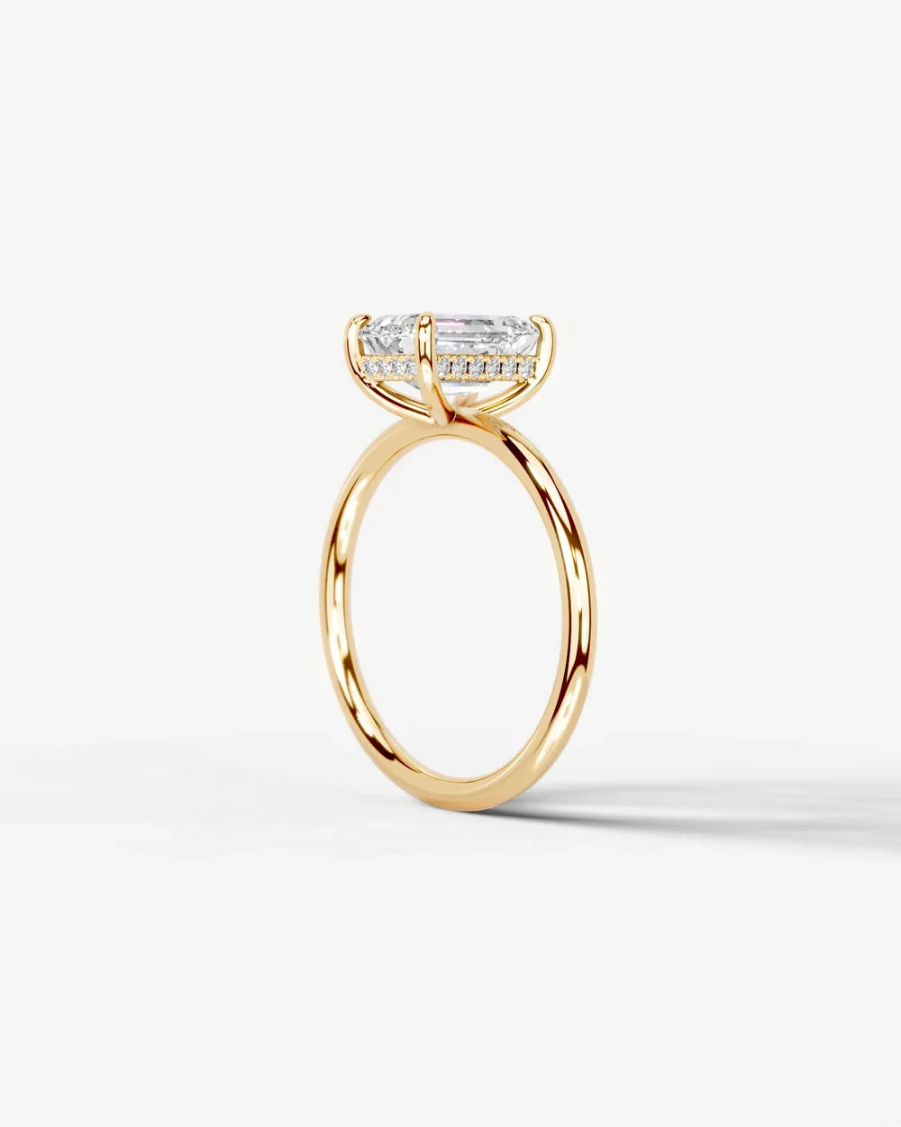 2 Carat Lab Grown Diamond Emerald Cut Solitaire Engagement Ring