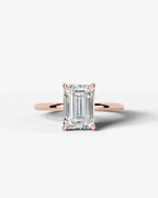 2 Carat Lab Grown Diamond Emerald Cut Solitaire Engagement Ring