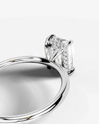 2 Carat Lab Grown Diamond Emerald Cut Solitaire Engagement Ring