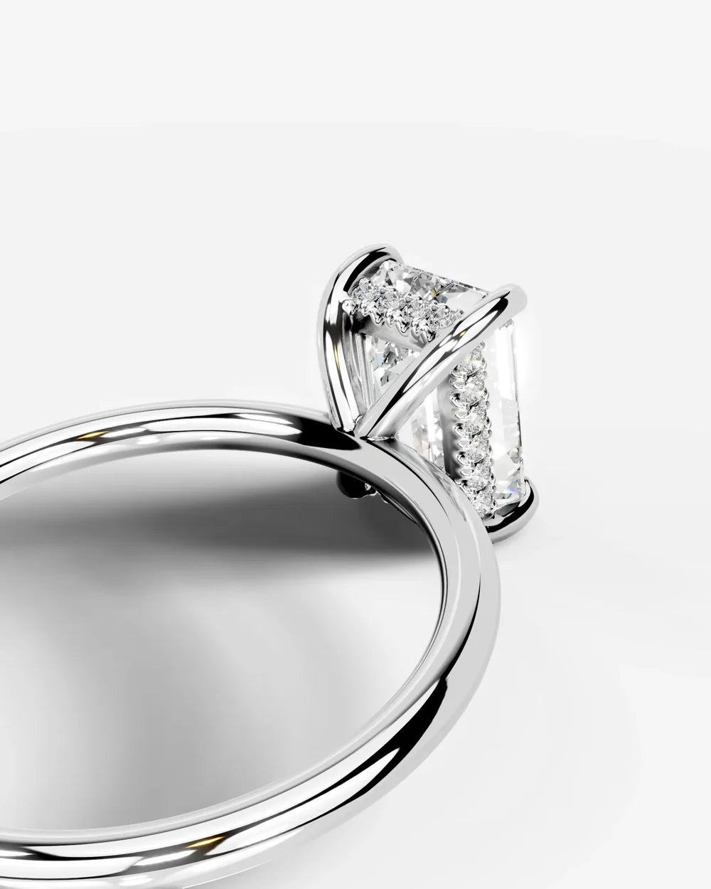 2 Carat Lab Grown Diamond Emerald Cut Solitaire Engagement Ring