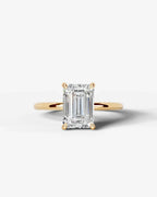 2 Carat Lab Grown Diamond Emerald Cut Solitaire Engagement Ring