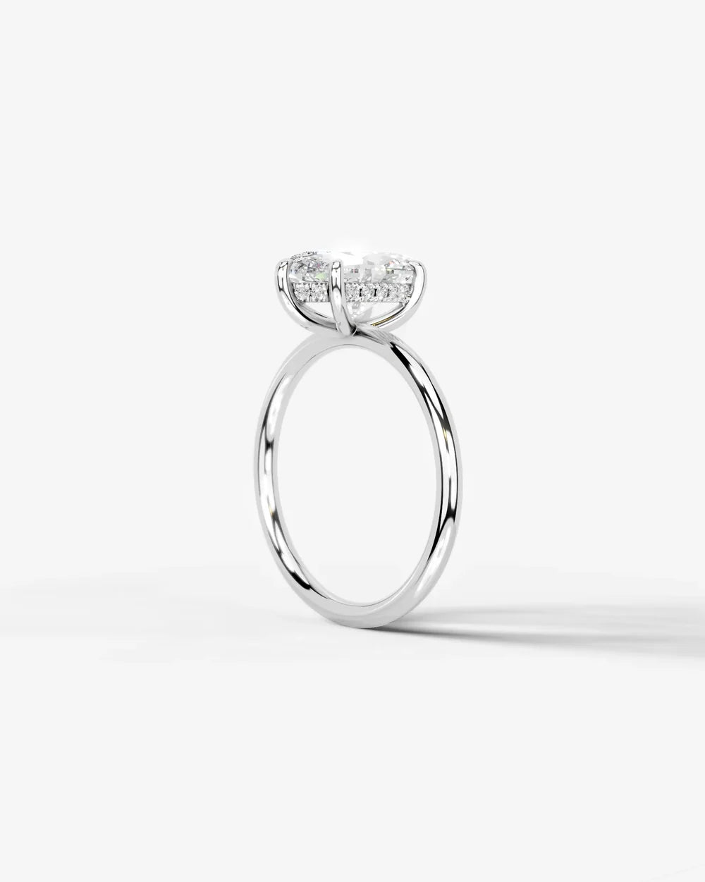 2 Carat Lab Grown Marquise Diamond Pavé Basket Ring