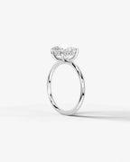 2 Carat Lab Grown Marquise Diamond Pavé Basket Ring