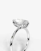 2 Carat Lab Grown Marquise Diamond Pavé Basket Ring