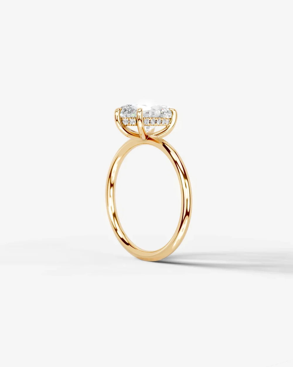 2 Carat Lab Grown Marquise Diamond Pavé Basket Ring