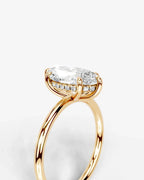 2 Carat Lab Grown Marquise Diamond Pavé Basket Ring