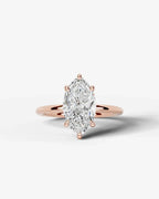 2 Carat Lab Grown Marquise Diamond Pavé Basket Ring
