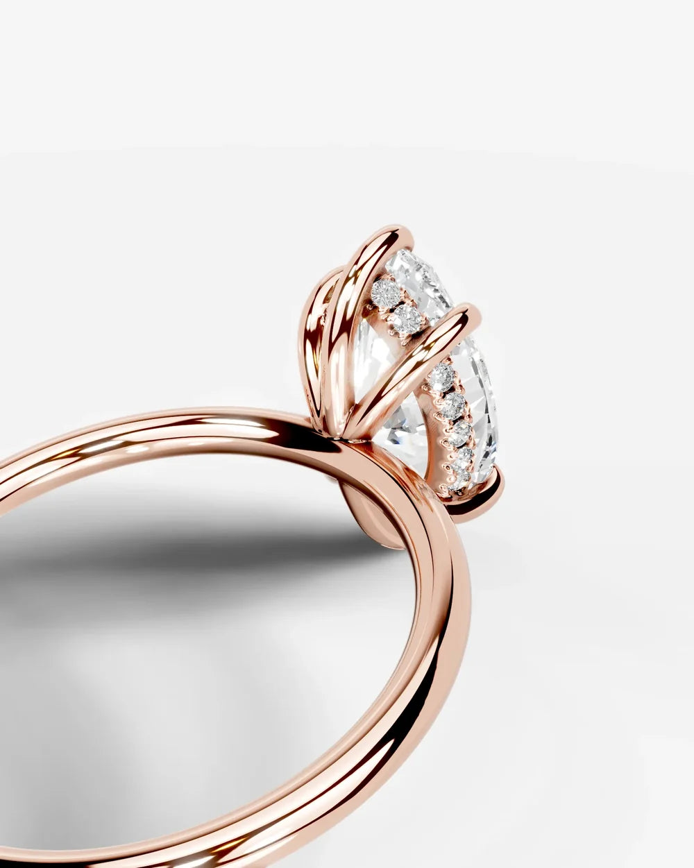 2 Carat Lab Grown Marquise Diamond Pavé Basket Ring