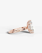 2 Carat Lab Grown Marquise Diamond Pavé Basket Ring