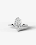 2 Carat Lab Grown Marquise Diamond Pavé Basket Ring