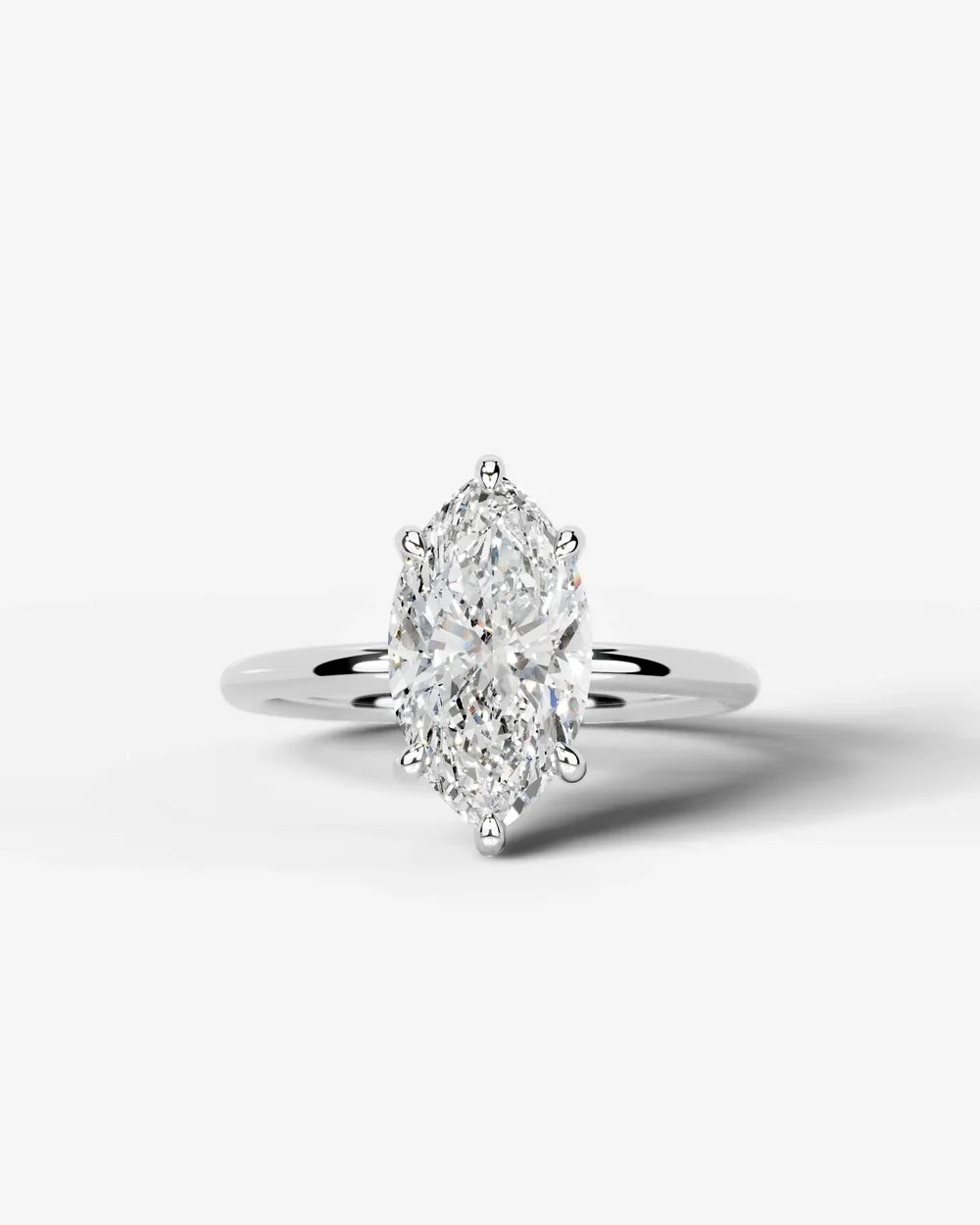 2 Carat Lab Grown Marquise Diamond Pavé Basket Ring