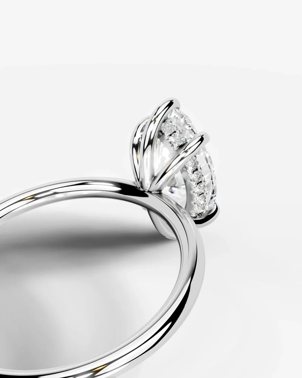 2 Carat Lab Grown Marquise Diamond Pavé Basket Ring