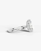 2 Carat Lab Grown Marquise Diamond Pavé Basket Ring