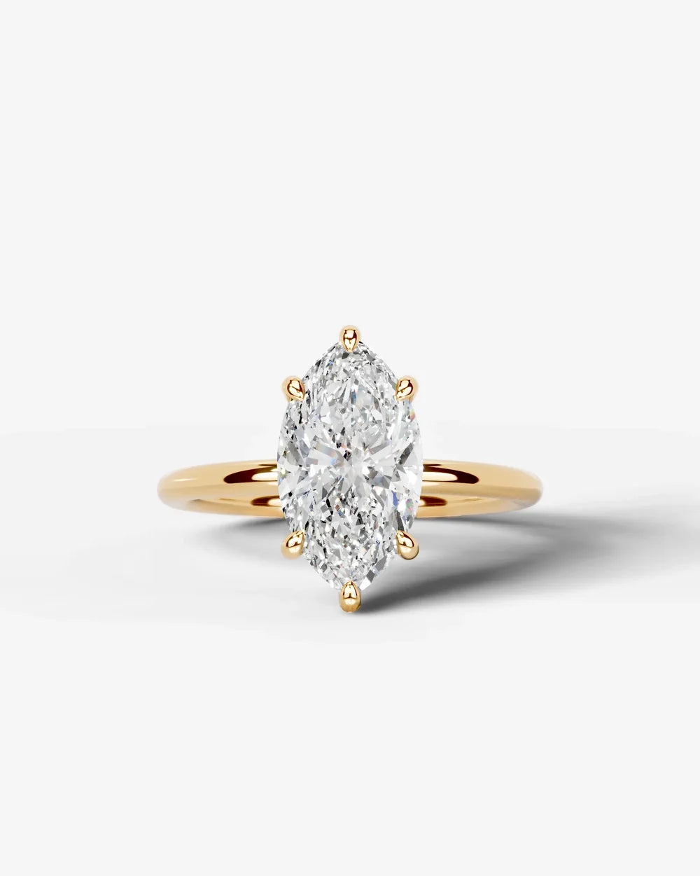 2 Carat Lab Grown Marquise Diamond Pavé Basket Ring